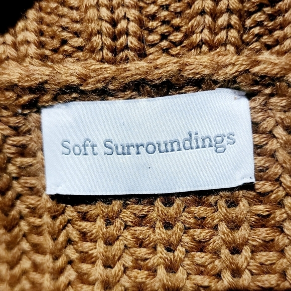 Soft Surroundings Knit Snap Button Front Tunic Sweater Womens XL Petite XLP Wool - Picture 7 of 9